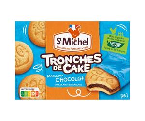 ST MICHEL - Tronches De Cake Moelleux Au Chocolat, Biscuits Gourmands Pour Amateurs De Chocolat, 175g - Lot De 4