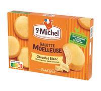 ST MISHL - Galettes Moelleuses au Chocolat Blanc, Texture Fondante et Saveur Douce (Paquet 180g) - Le lot de 4