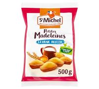 ST MISHL - Madeleines Naturelles Moelleuses, Saveur Authentique pour un Goûter Doux (Sachet 500g) - Le lot de 4