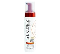 St Moriz Mousse autobronzante correctrice de couleur avancée pour peau plus claire avec acide hyaluronique et vitamine B5, faux bronzage végétalien à séchage rapide pour le visage et le corps (200 ml)