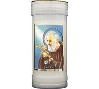 St. Padre Pio Bougie pilier de prière 14 cm brûle 72 heures