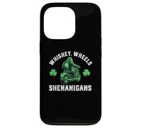 St Patrick Day Bigfoot Biker Sasquatch sur moto Coque pour iPhone 13 Pro