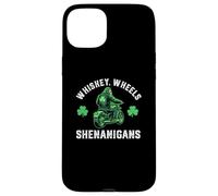 St Patrick Day Bigfoot Biker Sasquatch sur moto Coque pour iPhone 15 Plus