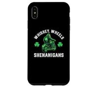 St Patrick Day Bigfoot Biker Sasquatch sur moto Coque pour iPhone XS Max