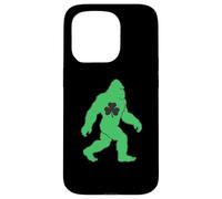 St Patrick Day Bigfoot Lucky Shamrock Vert Sasquatch Drôle Coque pour iPhone 15 Pro