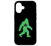 St Patrick Day Bigfoot Lucky Shamrock Vert Sasquatch Drôle Coque pour iPhone 16