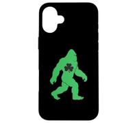 St Patrick Day Bigfoot Lucky Shamrock Vert Sasquatch Drôle Coque pour iPhone 16 Plus