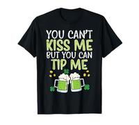 St Patrick Day Cant Kiss But Can Tip Saint Pattys Waiter T-Shirt