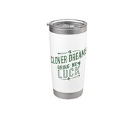 St Patrick Day Clover Dreams Bring Me Luck Gobelet isotherme en acier inoxydable double paroi