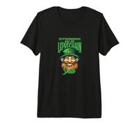 St Patrick Day Crypto-Monnaies Leprechaun Smile T-Shirt Haut de Gamme