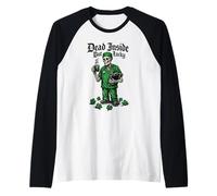 St Patrick Day Dead Inside But Lucky Doctor Squelette Nurse Manche Raglan