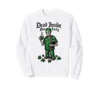 St Patrick Day Dead Inside But Lucky Doctor Squelette Nurse Sweatshirt