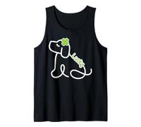 St Patrick Day Dog Line Lucky Saint Pattys Kids Women Men Débardeur