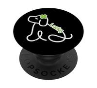 St Patrick Day Dog Line Lucky Saint Pattys Kids Women Men PopSockets PopGrip Adhésif