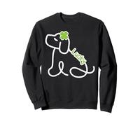 St Patrick Day Dog Line Lucky Saint Pattys Kids Women Men Sweatshirt