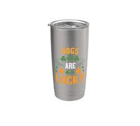St Patrick Day Dogs Are Lucky Shenanigans Gobelet isotherme en acier inoxydable double paroi
