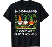 St Patrick Day Irish Gnomes Shenanigans with My Gnomes Cotton Men T Shirt Black 3XL