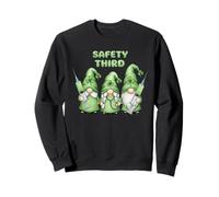 St-Patrick Day Nurse Gnomes Sécurité Troisième Humour médical Sweatshirt