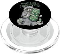 St Patrick Day Nurse Night Shift Shenanigans Raton Laveur PopSockets PopGrip pour MagSafe