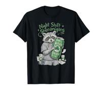 St Patrick Day Nurse Night Shift Shenanigans Raton Laveur T-Shirt