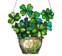 St Patrick Day Ornaments, Irish Car Pendant, Clover Window Decor, Acrylic Clover Pendant, Lucky Four Leaves, St Patrick Decorations, Clover Home Decor, Irish Holiday Ornaments, St Patrick Clover