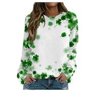 St Patrick Day Pull classique Leprechauns pour femme - Sweat à manches longues - Costume irlandais - Costume de fête - Haut basique - Pull ample - Chemisier Lá Fhéile Pádraig Sona Duit Streetwear