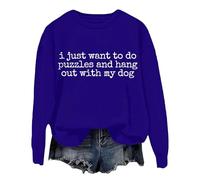 St Patrick Day Shirt Femme 2025 Manches Longues Col Rond Doux Sweatshirts Décontracté Irlandais Solide Pull Veste à Capuche Femmes Noir, bleu, L