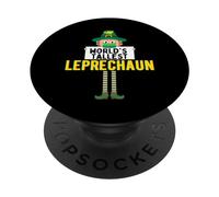 St Patrick Day Tall Irish World's Tallest Leprechaun Family PopSockets PopGrip Adhésif