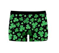 St Patrick Day Trèfle Porte-bonheur Hommes I Shenanigans Boxers Drôle Saint Patrick Sous-Vêtements Graphiques Style 4, Vert armée., 3XL