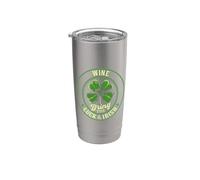 St Patrick Day Wine Bring Luck Of The Irish Gobelet isotherme en acier inoxydable double paroi