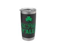 St Patrick Day Y'all Trèfle drôle Gobelet isotherme en acier inoxydable double paroi