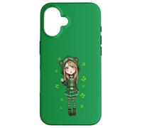 St-Patrick Esthétique Trèfle Anime Little Lucky Girl Coque pour iPhone 16