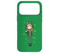St-Patrick Esthétique Trèfle Anime Little Lucky Girl Coque pour iPhone 17 Pro Max