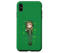 St-Patrick Esthétique Trèfle Anime Little Lucky Girl Coque pour iPhone XS Max