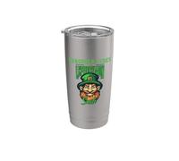 St Patrick Gueule de bois Cure Leprechaun Smile Gobelet isotherme en acier inoxydable double paroi