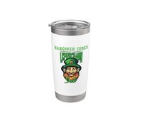 St Patrick Gueule de bois Cure Leprechaun Smile Gobelet isotherme en acier inoxydable double paroi