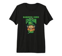 St Patrick Gueule de Bois Cure Leprechaun Smile T-Shirt Haut de Gamme