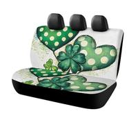 St.patrick Housses de siège arrière pour voitures - Ajustement universel - Trèfle et cœur - Accessoires d'intérieur automobiles pour animaux domestiques et enfants - Utilisation quotidienne