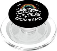 St Patrick Little Miss Shenanigans Rainbow Girls Kids PopSockets PopGrip pour MagSafe