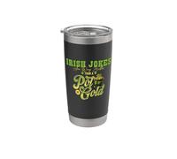 St Patrick Pot d'or blagues irlandaises Gobelet isotherme en acier inoxydable double paroi