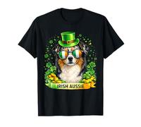 St Patrick’s Day Irish Australian Shepherd Lucky Shamrock T-Shirt