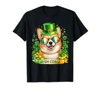 St Patrick’s Day Irish Pembroke Welsh Corgi Lucky Shamrock T-Shirt
