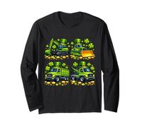 St Patrick’s Day Lucky Construction Trucks Shamrock Coins Manche Longue