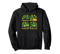 St Patrick’s Day Lucky Construction Trucks Shamrock Coins Sweat à Capuche