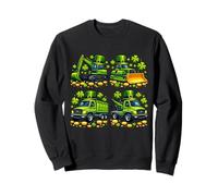 St Patrick’s Day Lucky Construction Trucks Shamrock Coins Sweatshirt