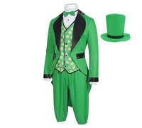 St Patrick’s Day Party Costume - Stage Show Costume Men, Pretend Game Costumes,Tight Fit Costumes For Men | Tight Fit Cosplay Dress Up For Fancy Dress Parties, Birthday Parties, Celebrations, Stage Sh