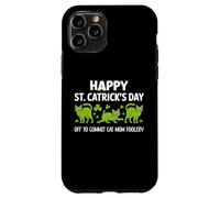 St Patricks Cat Mom Off to Commit Irish Foolery St Catrick Coque pour iPhone 11 Pro