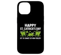 St Patricks Cat Mom Off to Commit Irish Foolery St Catrick Coque pour iPhone 14
