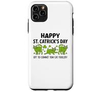 St Patricks Cat Off to Commit Tomfoolery Irish Saint Catrick Coque pour iPhone 11 Pro Max