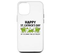 St Patricks Cat Off to Commit Tomfoolery Irish Saint Catrick Coque pour iPhone 12/12 Pro
